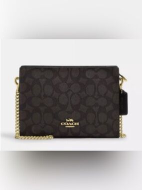 Coach Slim Crossbody Bag In Signature Canvas